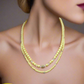 Gorgeous Yellow Pearl Beads,Briolette Crystals, and Cubic Zirconia, One-of-a-Kind Beaded Necklace-handcrafted by Artistry Jewelry