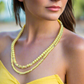 Gorgeous Yellow Pearl Beads,Briolette Crystals, and Cubic Zirconia, One-of-a-Kind Beaded Necklace-handcrafted by Artistry Jewelry