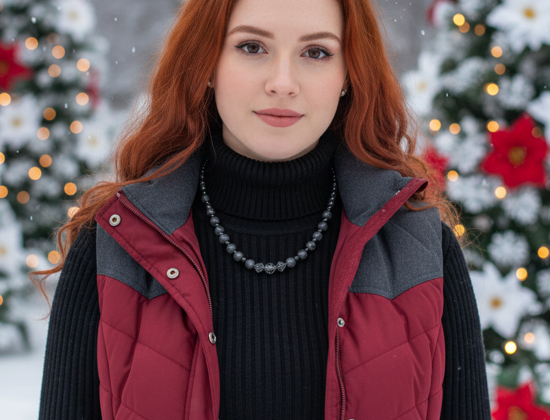 Gorgeous Black Diamond Crystal, Labradorite, Silver Hematite, and Baroque beads, Beaded Necklace - handcrafted by Artistry Jewelry