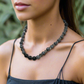 Lovely Black Onyx, Crystals, One-of-a-Kind, Beaded Necklace-crafted by Artistry Jewelry