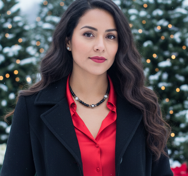 Magical Black Diamond Crystals, SP Hematite, Silver Cracked Glass Beads, One-of-a-Kind Necklace-crafted by Artistry Jewelry
