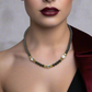Magical Black Diamond Crystals, SP Hematite, Silver Cracked Glass Beads, One-of-a-Kind Necklace-crafted by Artistry Jewelry