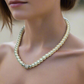Gorgeous Crystal Czech Ball and Gray & Silver Druk beads, One-of-a-Kind, Beaded Necklace-crafted by Artistry Jewelry