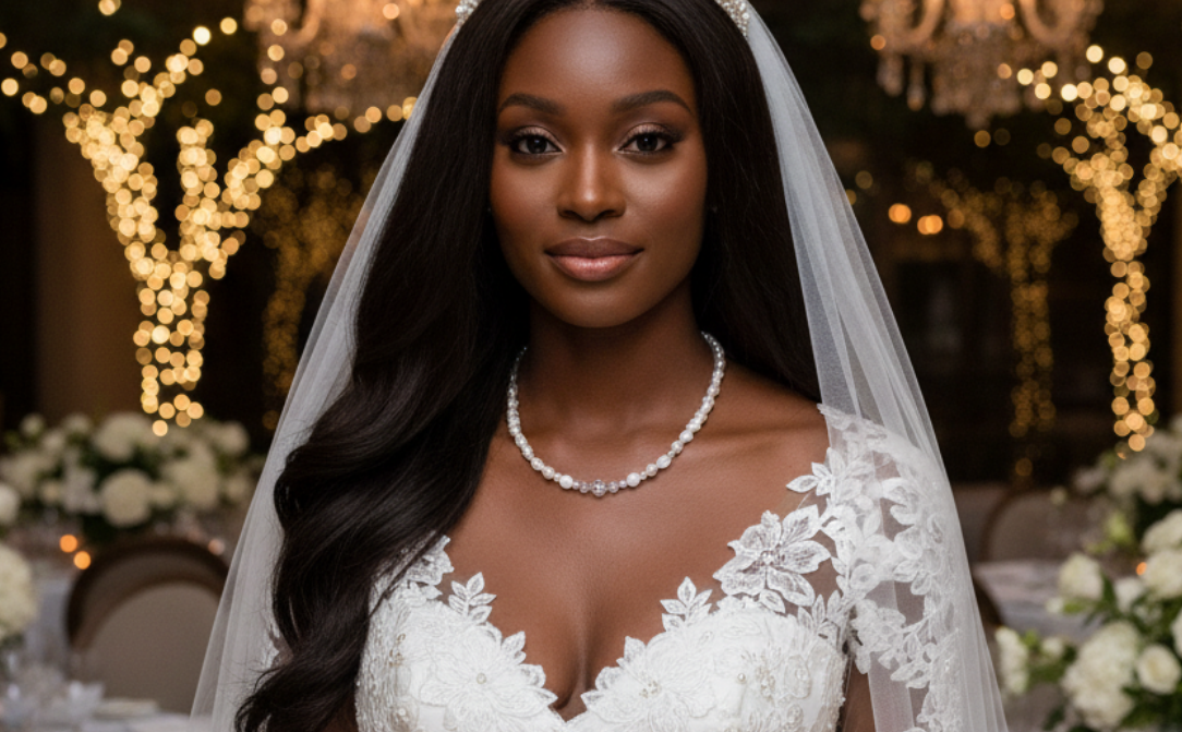 Elegant Mother of Pearl and Crystal Necklace