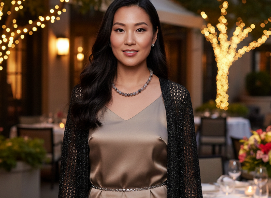 Captivating Black Dragon Vein Agate and Crystal Necklace