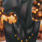 Appealing Black Onyx and Gold Hematite  Necklace - handcrafted by Artistry Jewelry