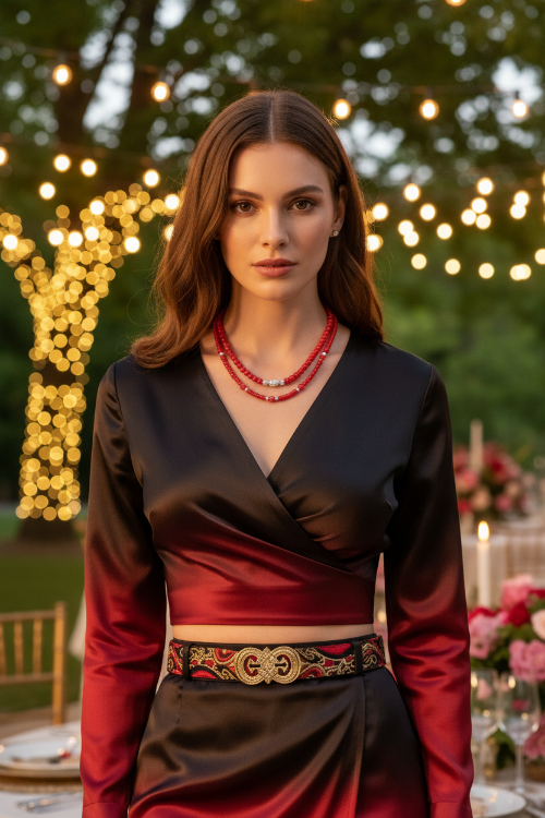 Gorgeous Red, Cosmic Crystal, One-of-a-Kind Necklace-Handcrafted by Artistry Jewelry