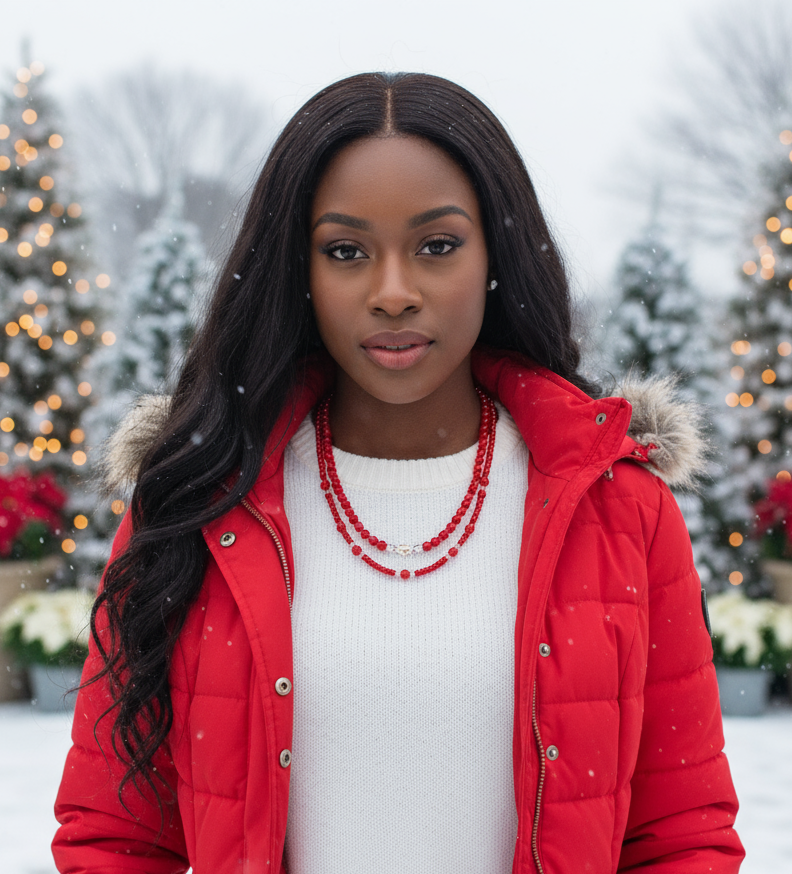Gorgeous Red, Cosmic Crystal, One-of-a-Kind Necklace-Handcrafted by Artistry Jewelry