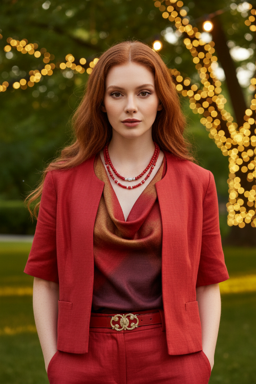 Gorgeous Red, Cosmic Crystal, One-of-a-Kind Necklace-Handcrafted by Artistry Jewelry