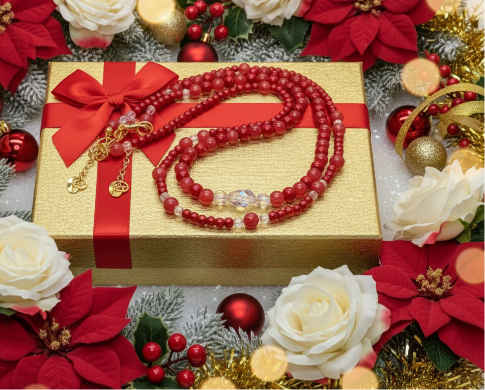 Gorgeous Red, Cosmic Crystal, One-of-a-Kind Necklace-Handcrafted by Artistry Jewelry