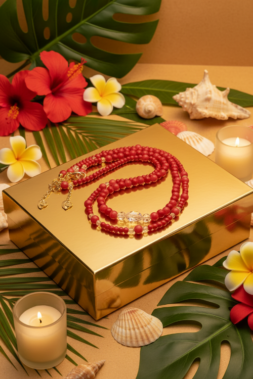 Gorgeous Red, Cosmic Crystal, One-of-a-Kind Necklace-Handcrafted by Artistry Jewelry