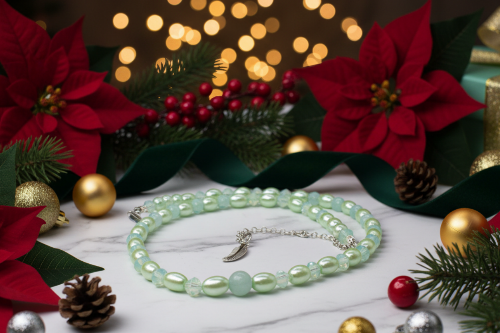 Amazing Burness Jade and Crystal Necklace