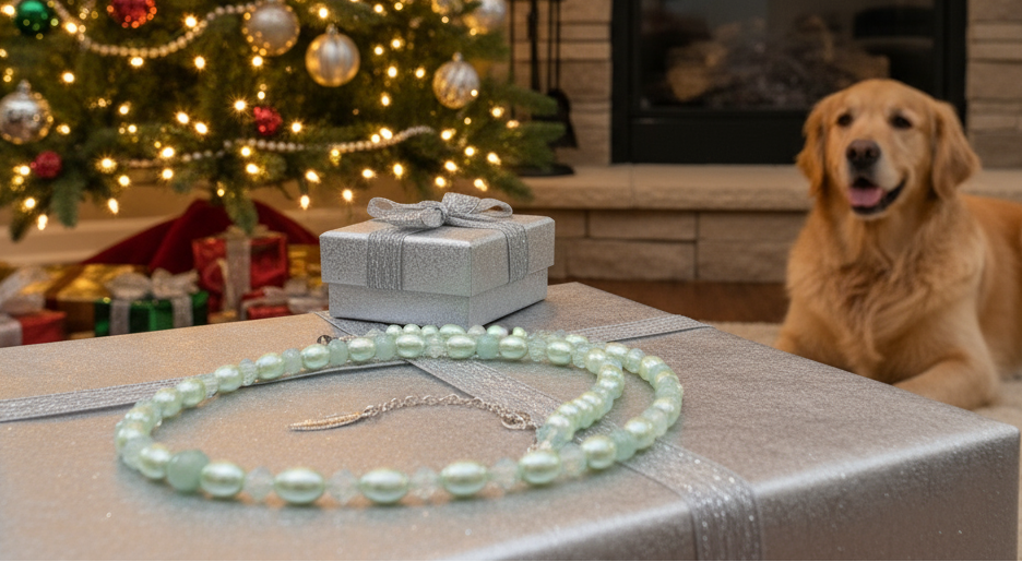 Amazing Burness Jade and Crystal Necklace