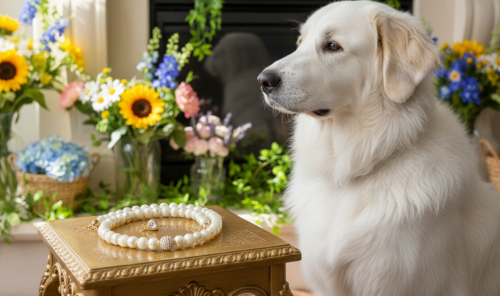 Alluring Ivory, Gold and Crystal Necklace