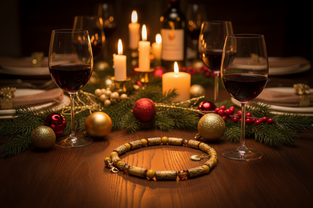 Exciting Betelnut, Aragon and Crystal Brown Necklace