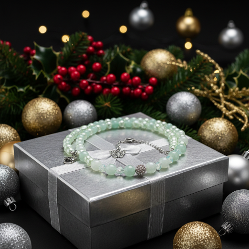 Gorgeous Burness Jade, Crystal, and Cubic Zirconia Necklace