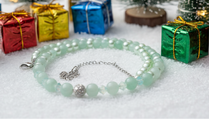 Gorgeous Burness Jade, Crystal, and Cubic Zirconia Necklace