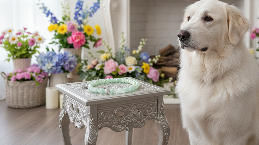 Gorgeous Burness Jade, Crystal, and Cubic Zirconia Necklace