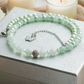 Gorgeous Burness Jade, Crystal, and Cubic Zirconia Necklace