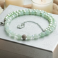 Gorgeous Burness Jade, Crystal, and Cubic Zirconia Necklace