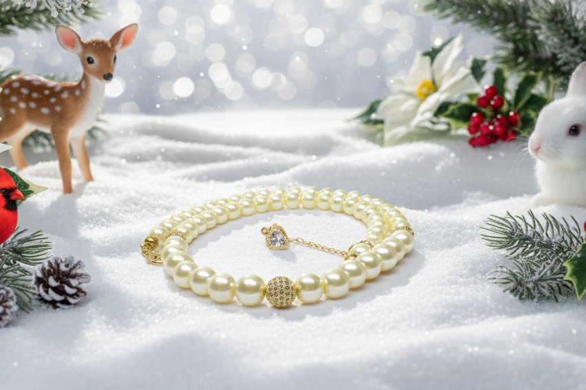 Captivating Ivory and Cubic Zirconia Necklace