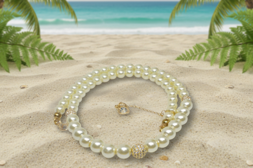 Captivating Ivory and Cubic Zirconia Necklace