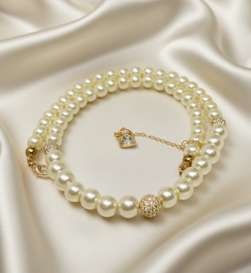 Captivating Ivory and Cubic Zirconia Necklace