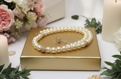 Captivating Ivory and Cubic Zirconia Necklace