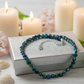 Tantalizing Blue Goldstone and Crystal Necklace