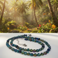 Tantalizing Blue Goldstone and Crystal Necklace