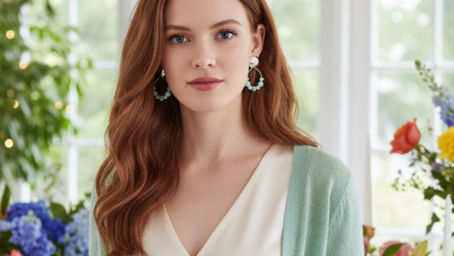 Perfect Burness Jade and Crystal Mint Green Earrings
