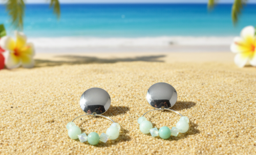 Perfect Burness Jade and Crystal Mint Green Earrings