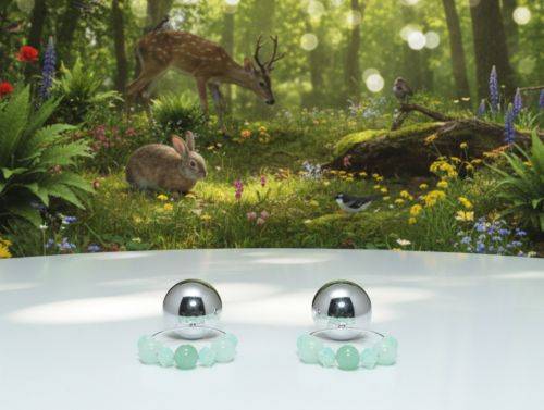 Perfect Burness Jade and Crystal Mint Green Earrings