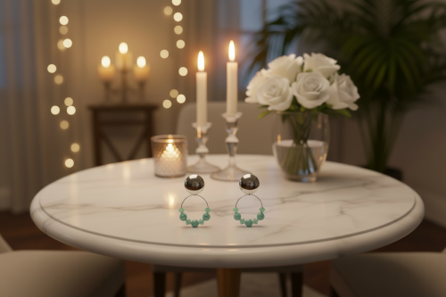 Perfect Burness Jade and Crystal Mint Green Earrings