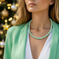 Amazing Burness Jade and Crystal Necklace