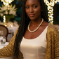 Captivating Ivory and Cubic Zirconia Necklace