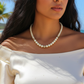 Captivating Ivory and Cubic Zirconia Necklace
