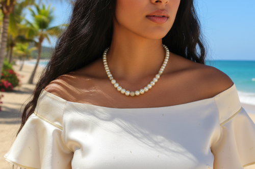 Captivating Ivory and Cubic Zirconia Necklace