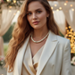 Captivating Ivory and Cubic Zirconia Necklace