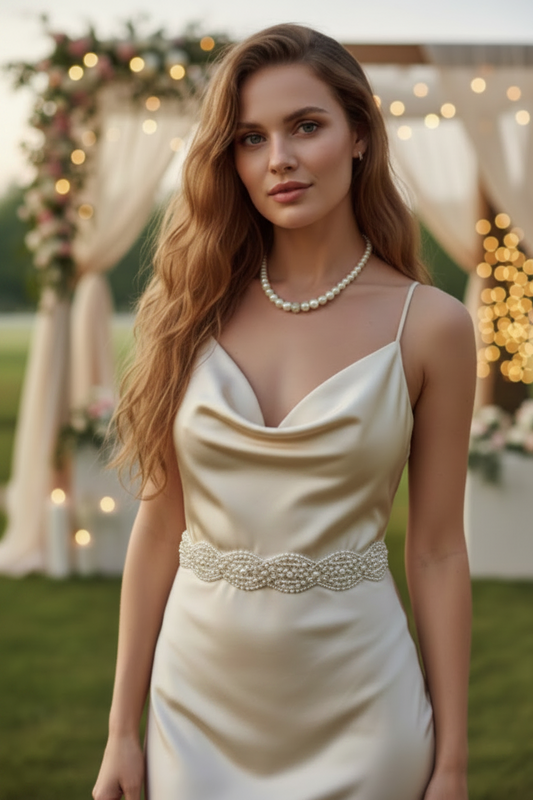Captivating Ivory and Cubic Zirconia Necklace