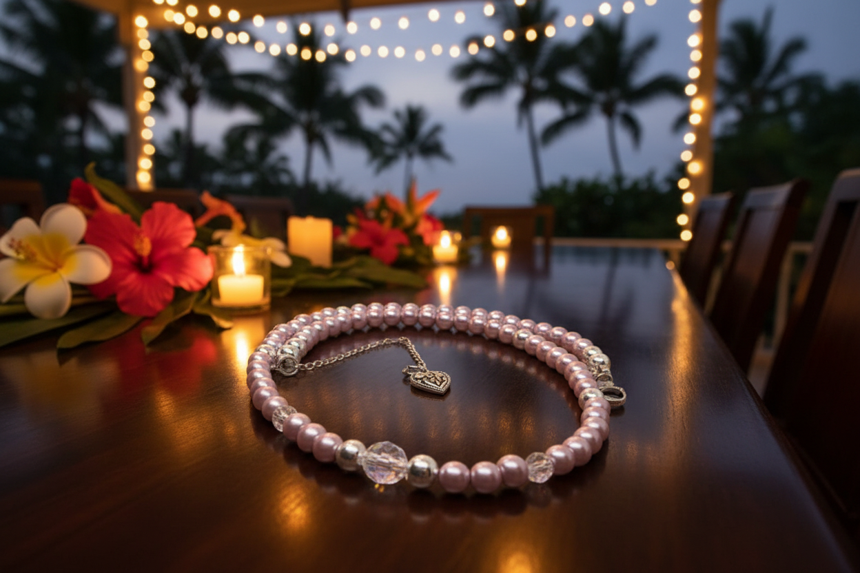 Crystal, Silver Hematite and Lilac Beads Necklace
