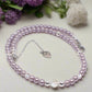 Crystal, Silver Hematite and Lilac Beads Necklace