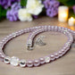 Crystal, Silver Hematite and Lilac Beads Necklace
