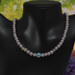 Crystal, Silver Hematite and Lilac Beads Necklace