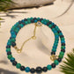 Stunning Black Onyx and Chrysocolla beads Necklace