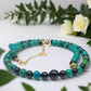 Stunning Black Onyx and Chrysocolla beads Necklace