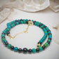 Stunning Black Onyx and Chrysocolla beads Necklace