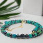 Stunning Black Onyx and Chrysocolla beads Necklace