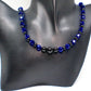 Ravishing Cobalt Blue Crystal and Black Onyx Necklace