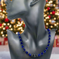 Ravishing Cobalt Blue Crystal and Black Onyx Necklace
